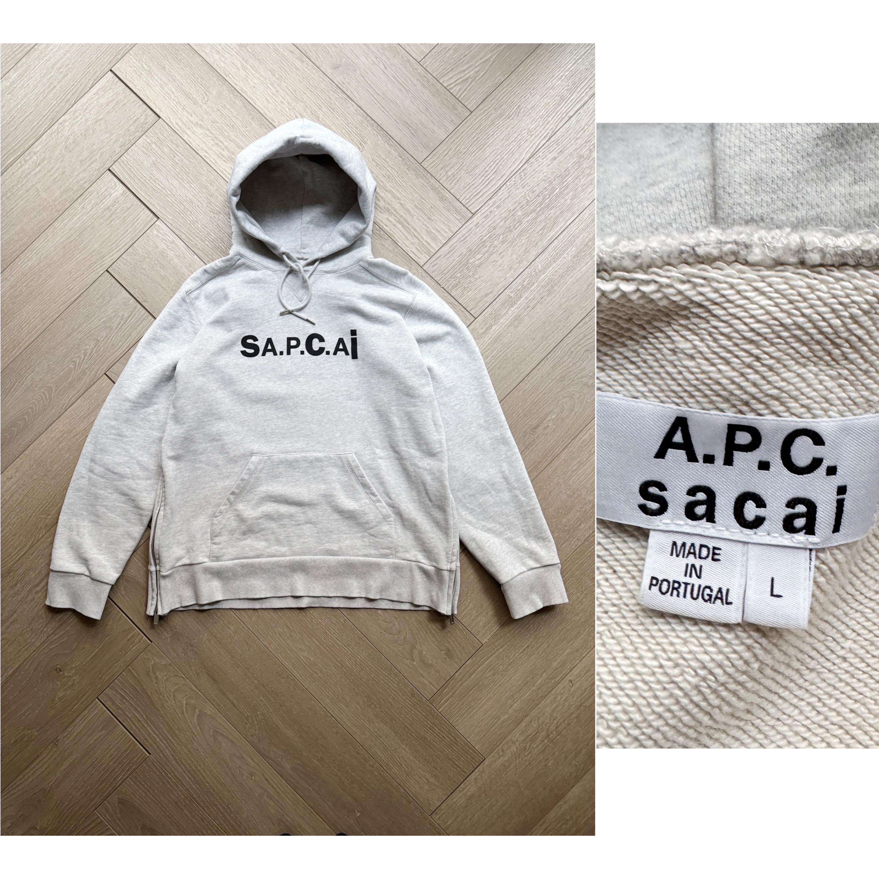Sacai X A.P.C. Gray Hoodie Japan - Etsy