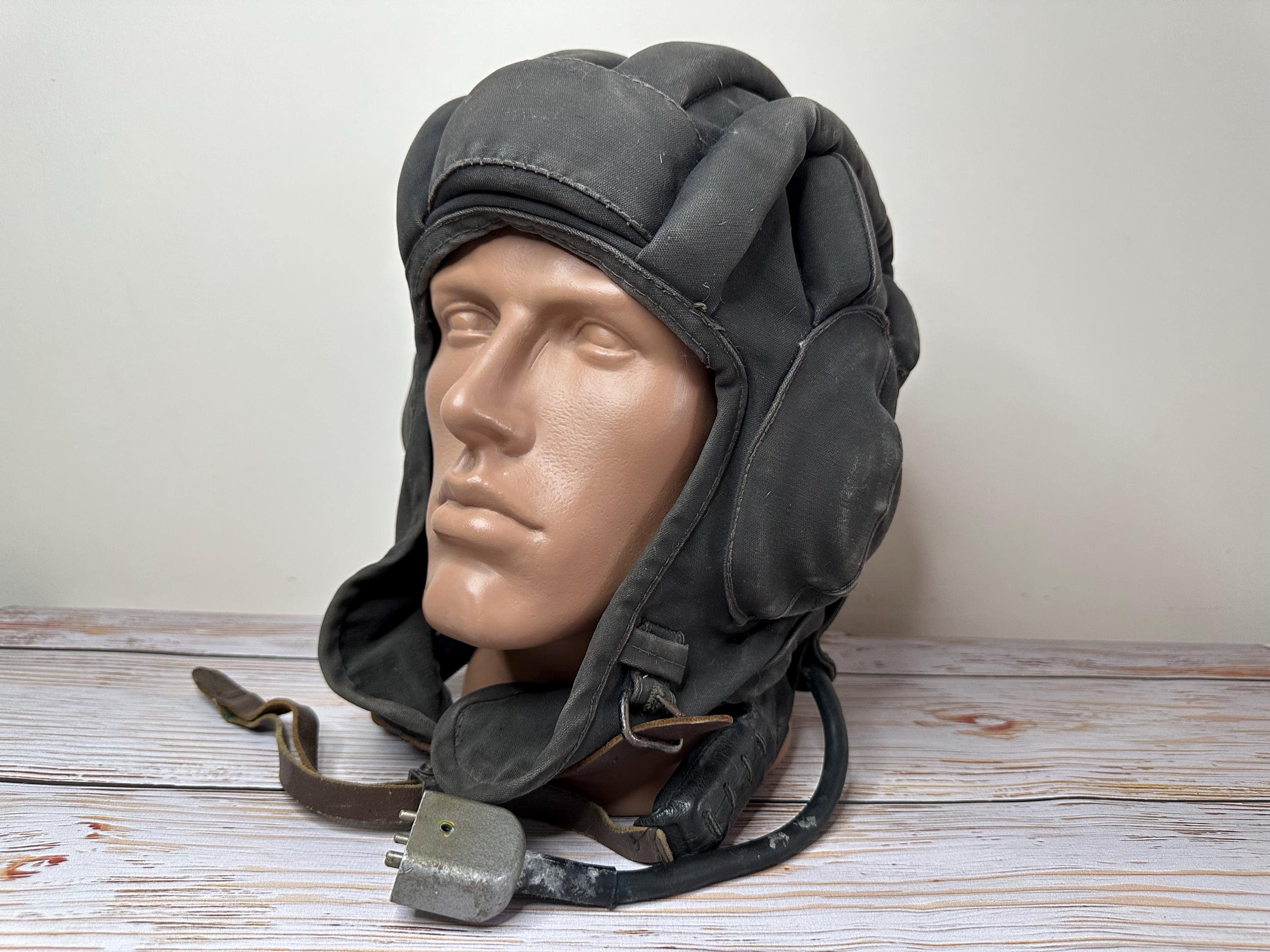 オリジナルソビエト戦車ヘルメット、ヘッドセット付き軍用ヘルメット