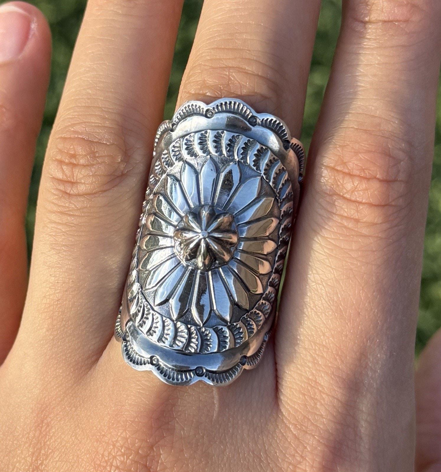 Sunshine Reeves Navajo Native 925 Sterling Silver Stamped Handmade