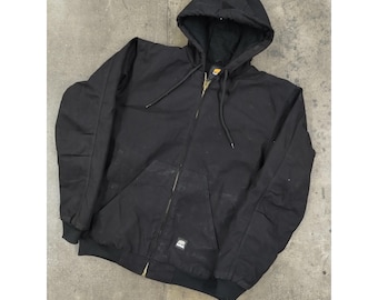 Carhartt Active Jacket Black With Quilted Lining - Etsy