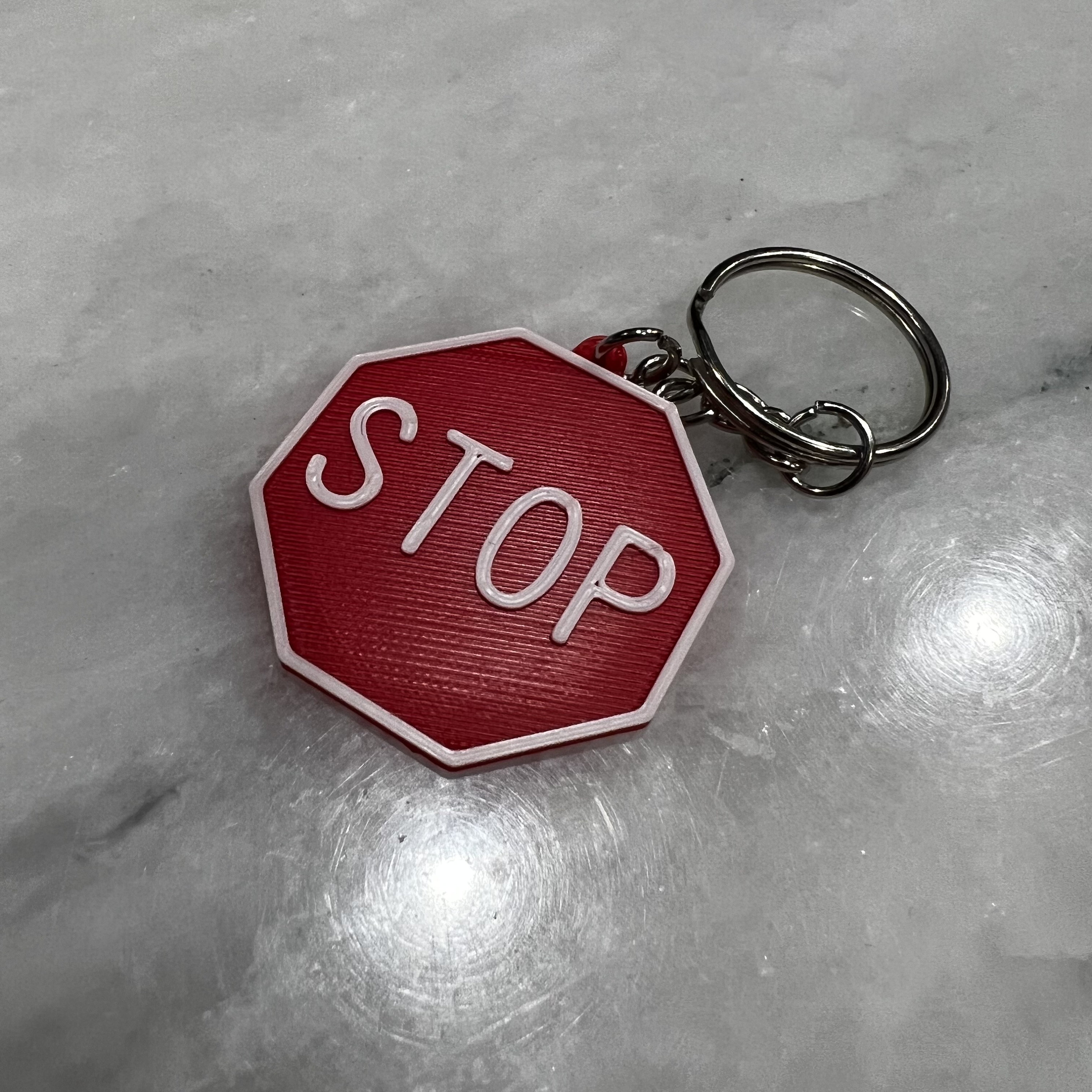 Mini Stop Sign Keychain - Etsy