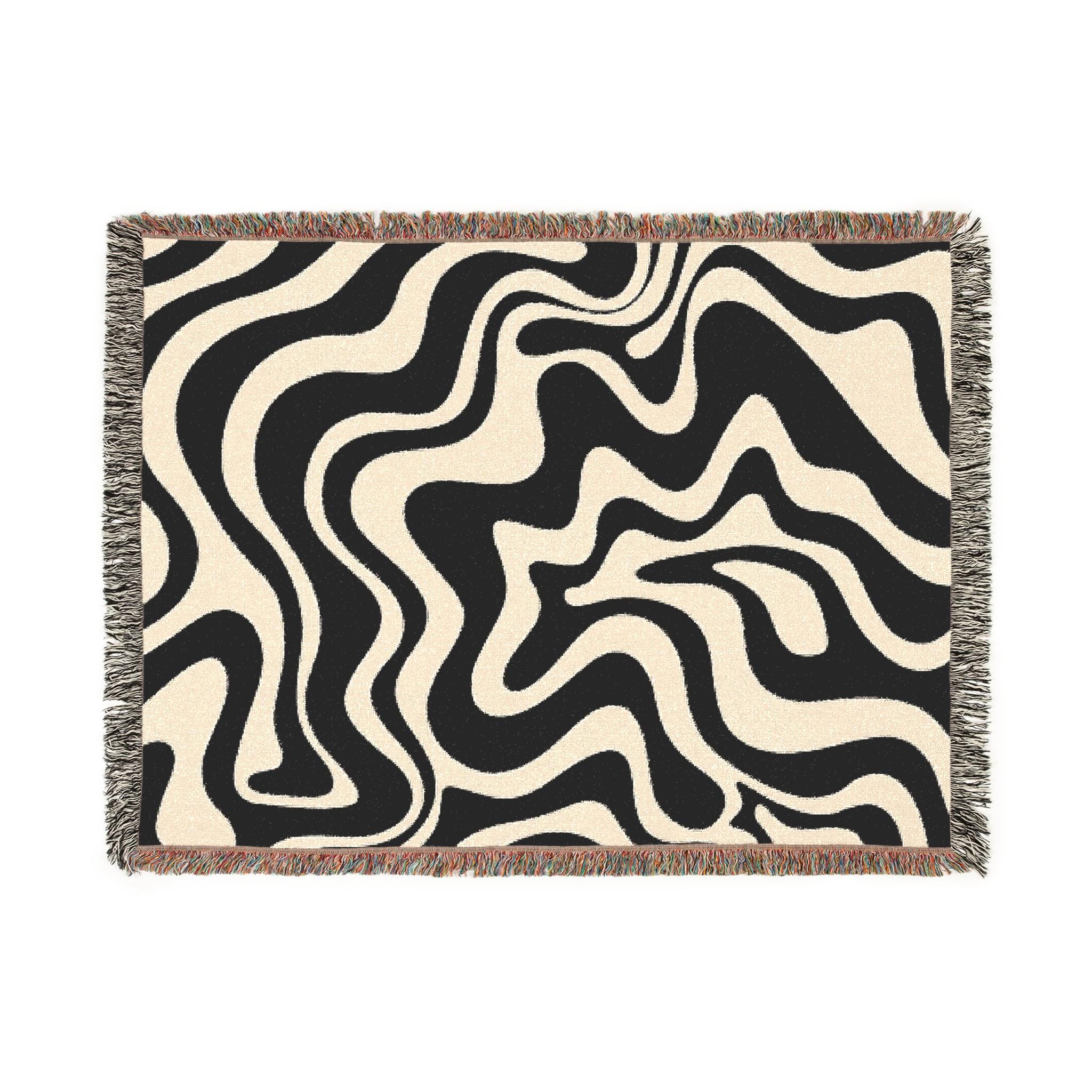 Abstract Wave Woven Throw Blanket - Boho Chic Home Decor - Etsy