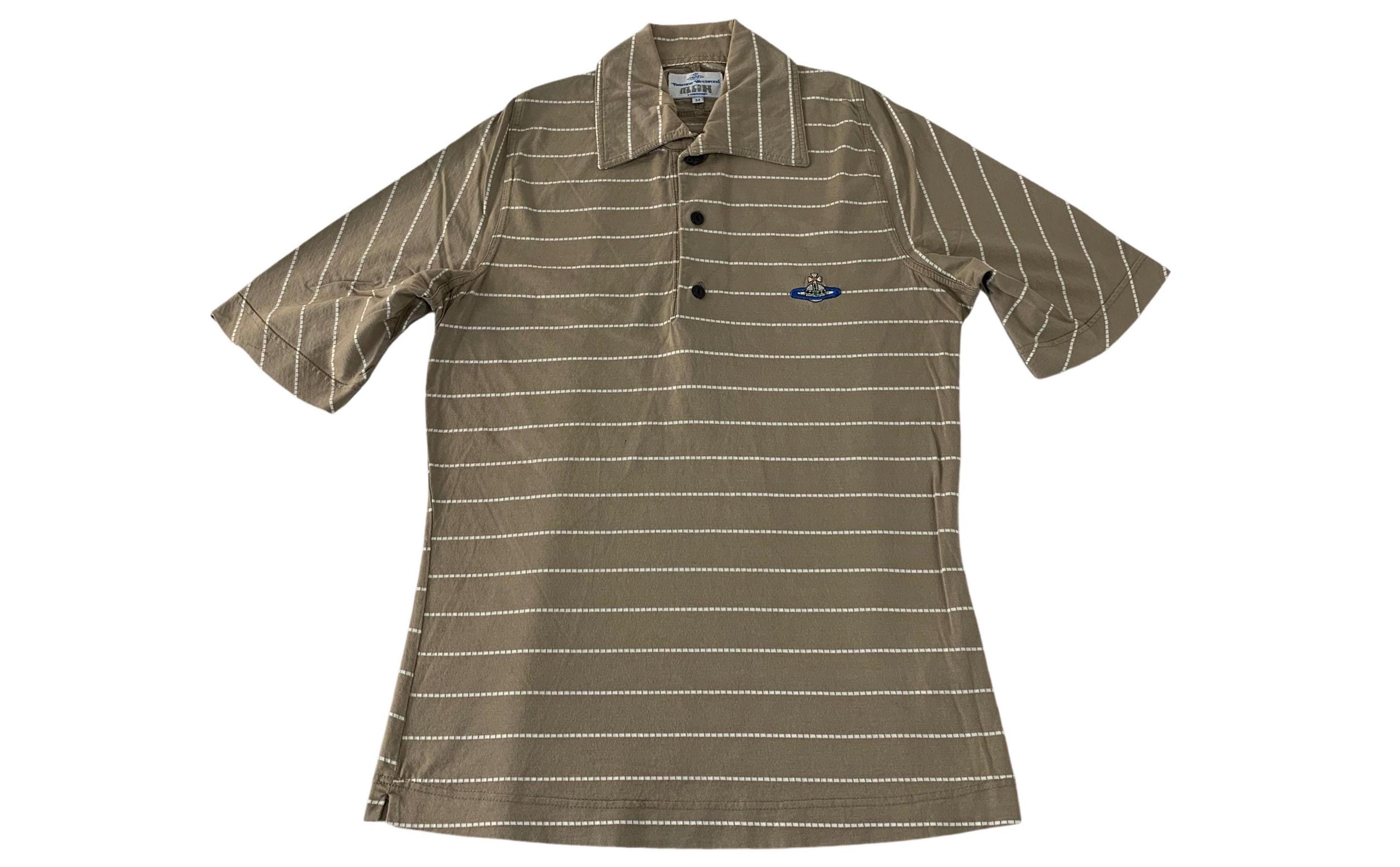 Vintage 90s Vivienne Westwood London Man Striped Embroidery Orb