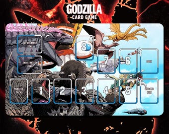 怪獣プレイマット - ゴジラ カードゲーム - 24インチ x 14インチ (600