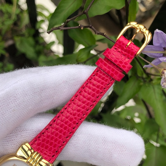 Rare Vintage Nina Ricci Dual Time Watch: Mother of Pearl Dial