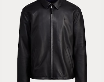 Vintage 90s Polo Ralph Lauren Cowhide Leather Biker Jacket: Buco