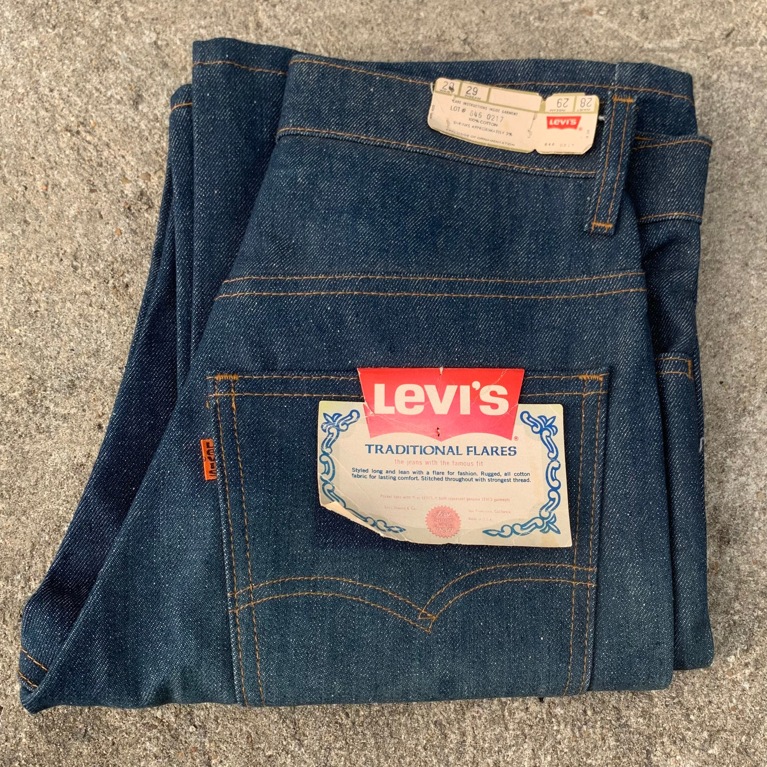 Vintage 70s Levi's 646 Orange Tab Flare Jeans - Deadstock NWT