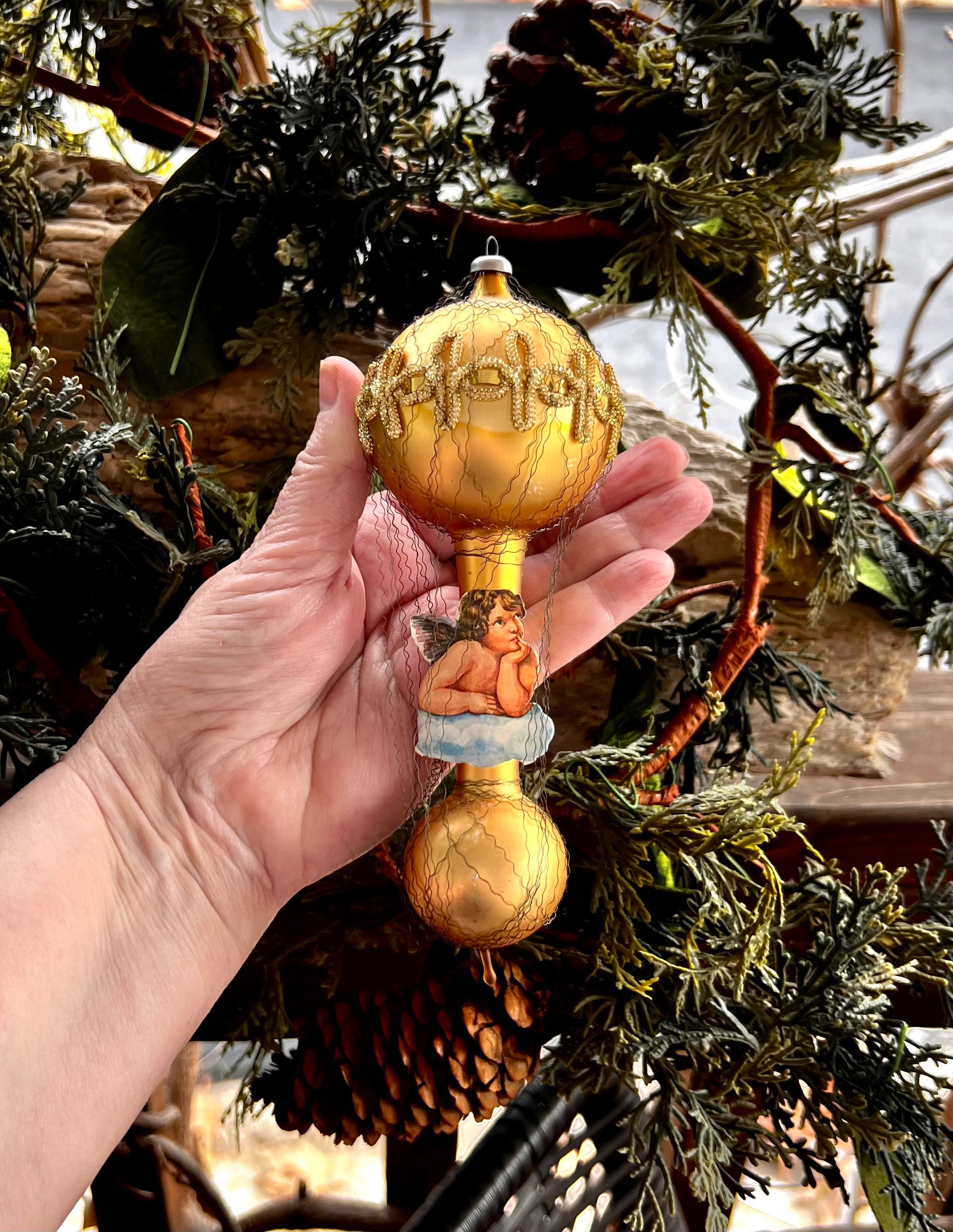 Antique Wire Wrapped Christmas Ornaments - Etsy