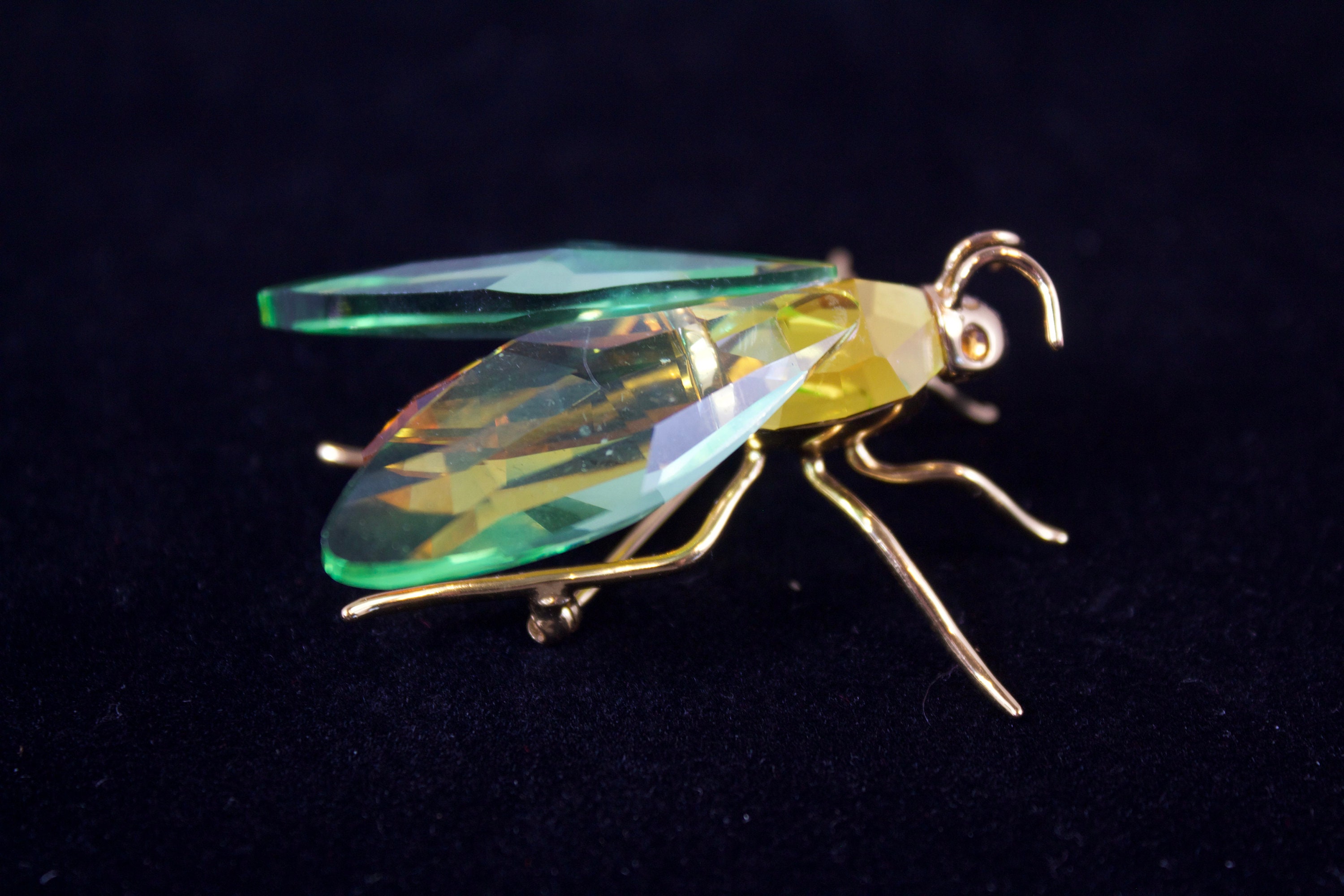 Rare Retired Daniel Swarovski Paradis Akima Topaz Crystal Fly