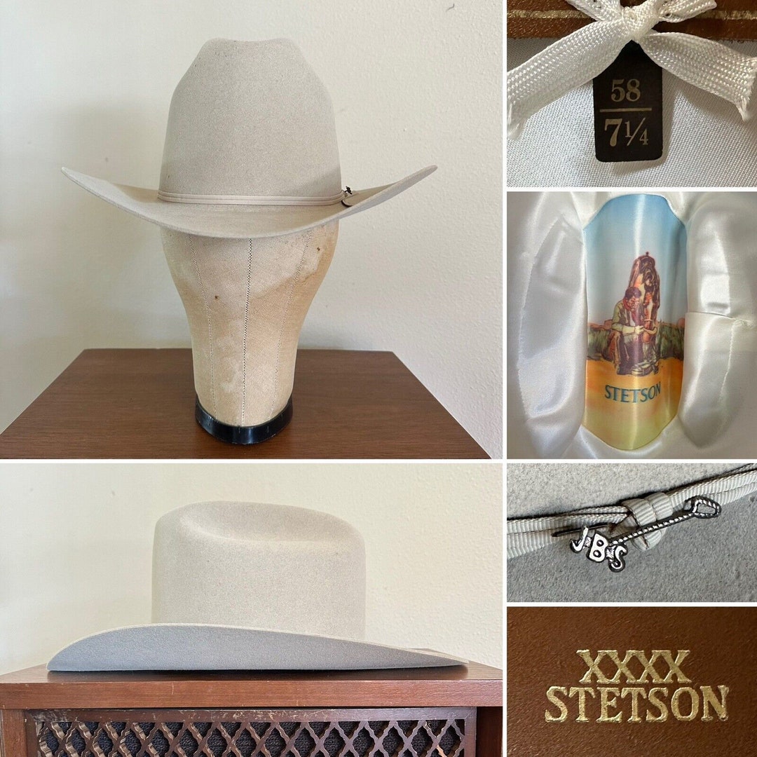 1980s Stetson 4X Beaver Cowboy Hat - Silverbelly Rancher, Size 7 1