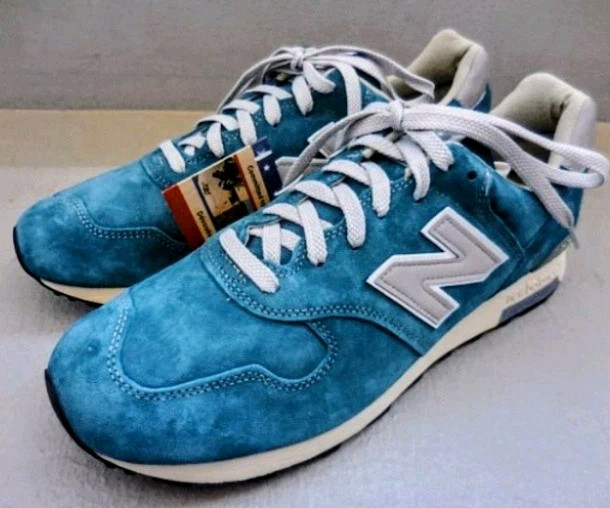 Size 12.5- New Balance J.Crew x 1400 Made in USA Chambray Blue
