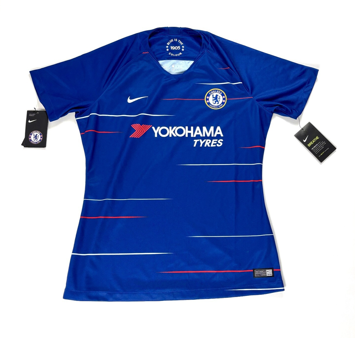 Nike Chelsea Football Club Women's NWT 18/19 Home Jersey Blue Sz L