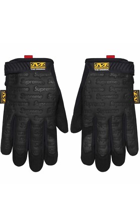 Supreme Mechanix Leather Work Gloves Black XL SS24 IN HAND | eBay