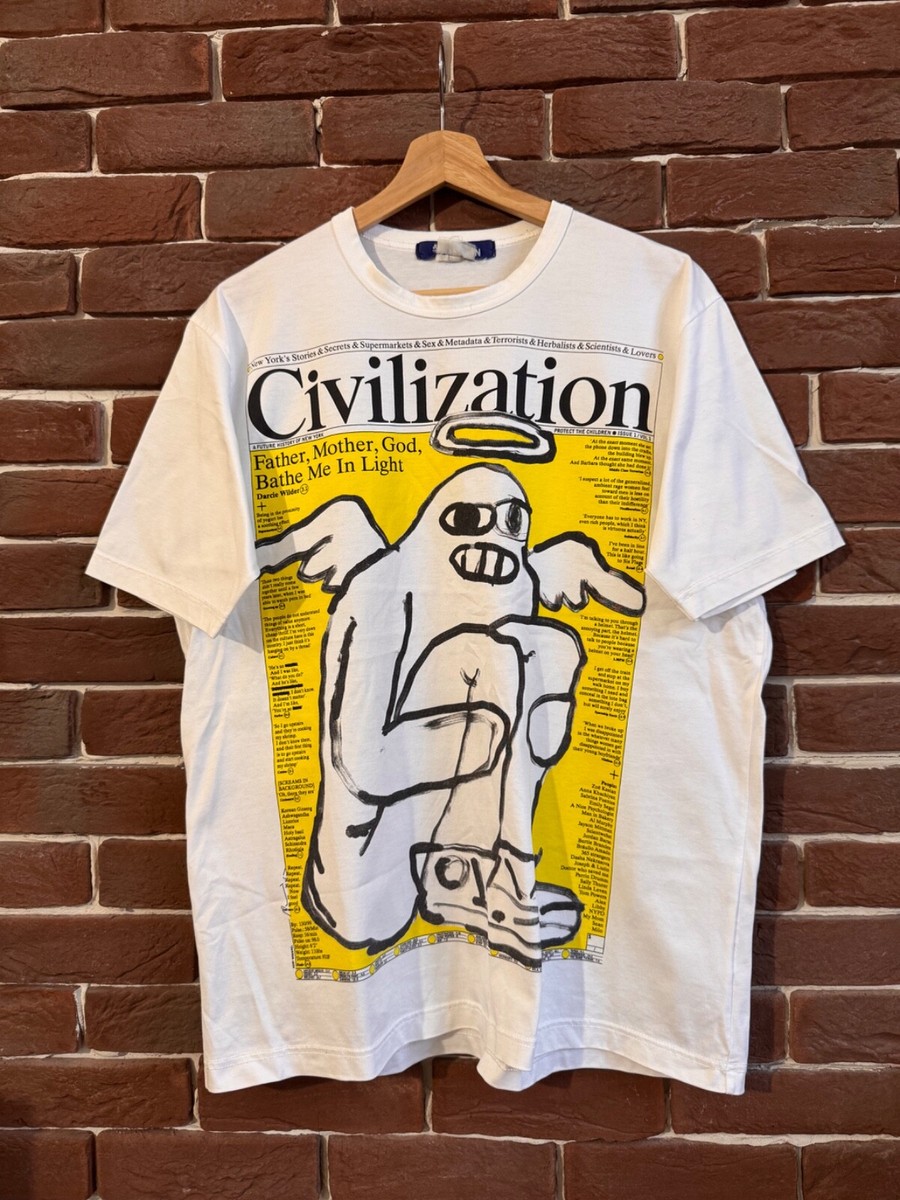 CDG Junya Watanabe Civilization T shirt Japanese Hype L Whit | eBay
