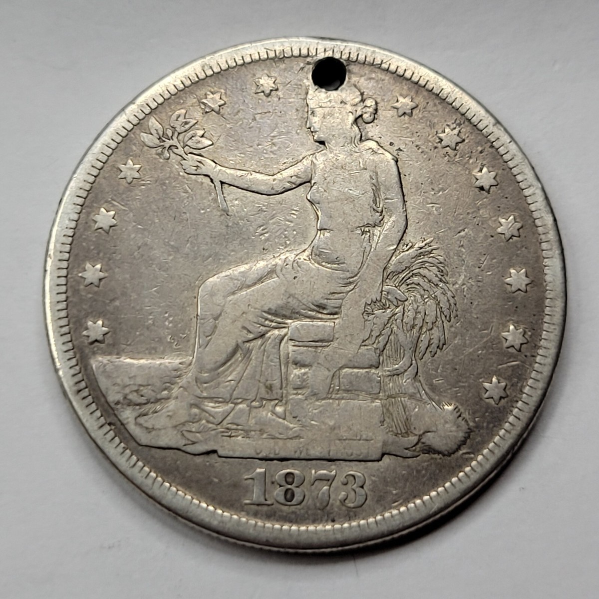 1873 P $1 Trade Silver Dollar Key Date First year Philadelphia