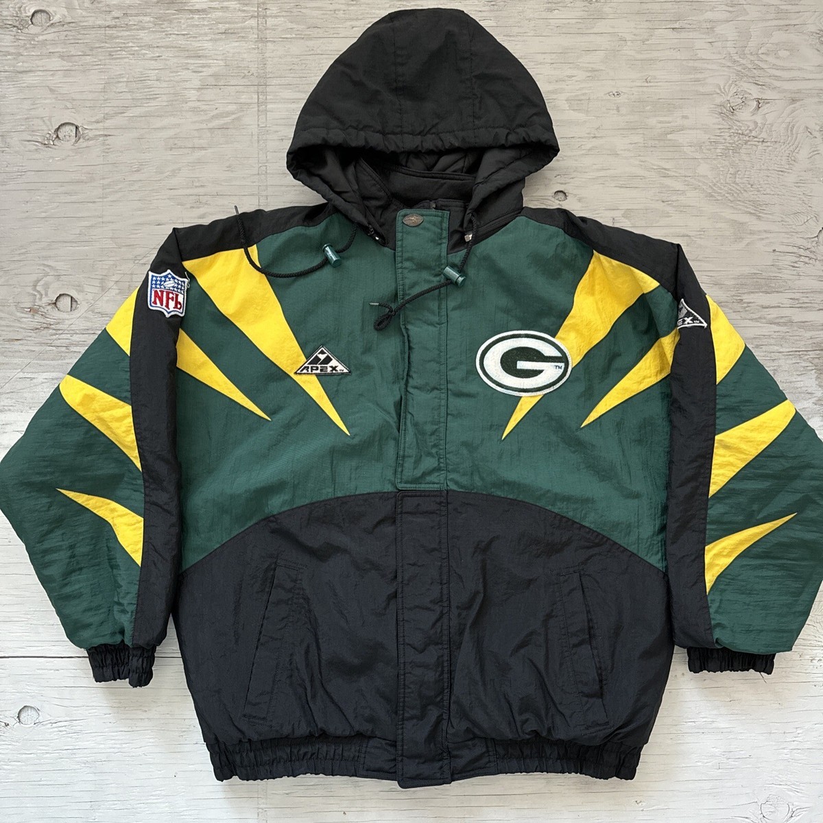 Vintage 90s NFL Pro Line APEX Green Bay Packers Shark Tooth Full