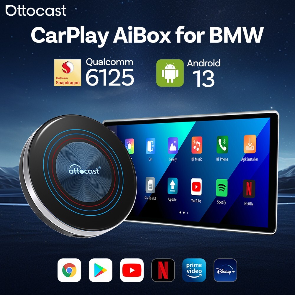Ottocast i3 Wireless Carplay AIBOX for BMW Multimedia Adapter w
