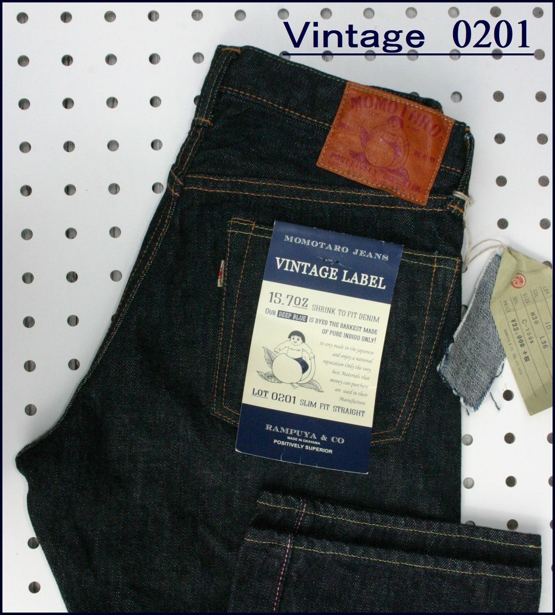 MOMOTARO JEANS Vintage‐0201 SLIM FIT STRAIGHT15.7Oz selvede denim