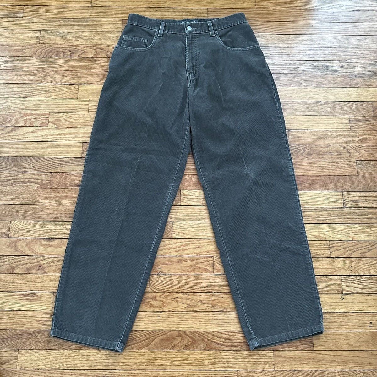 Vintage 90s Levi's Silvertab Gray Baggy Corduroy Pants Size 33x32