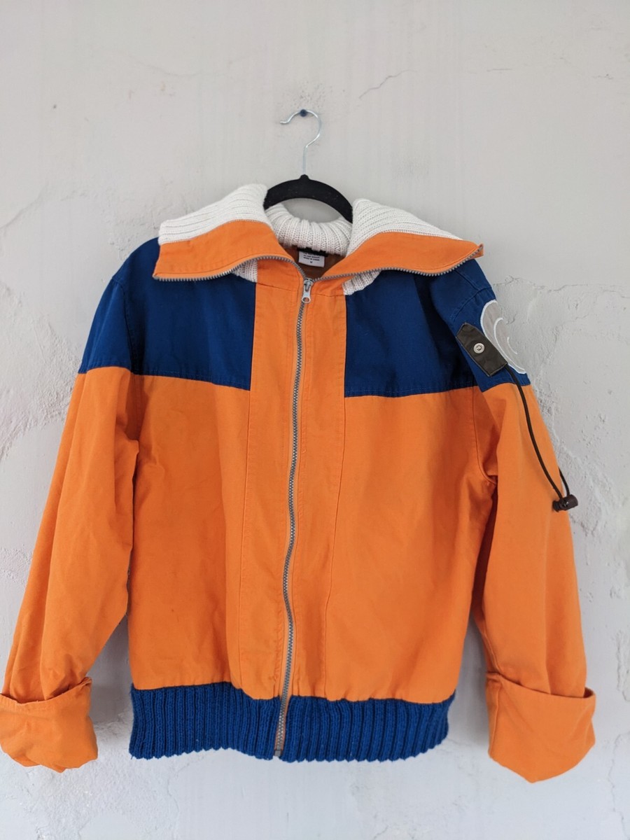 VTG RARE Naruto Viz Media 2002 Full Zip Jacket Orange Blue Anime