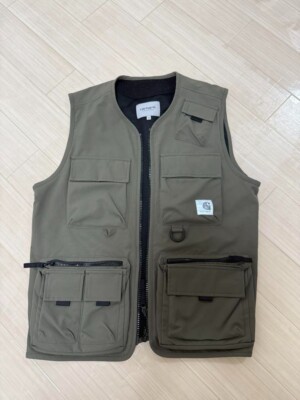 Carhartt WIP Elmwood Vest zip pocket color Green size L Outerwear