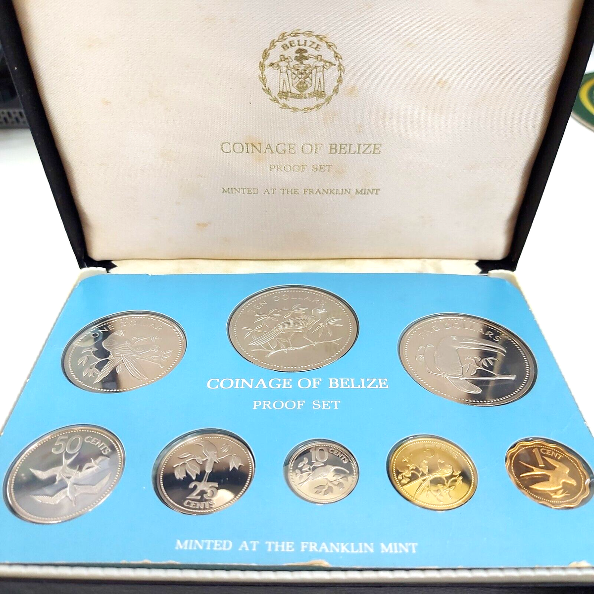 1975 Coinage of Belize Proof Set Franklin Mint 8 Coin Set | eBay