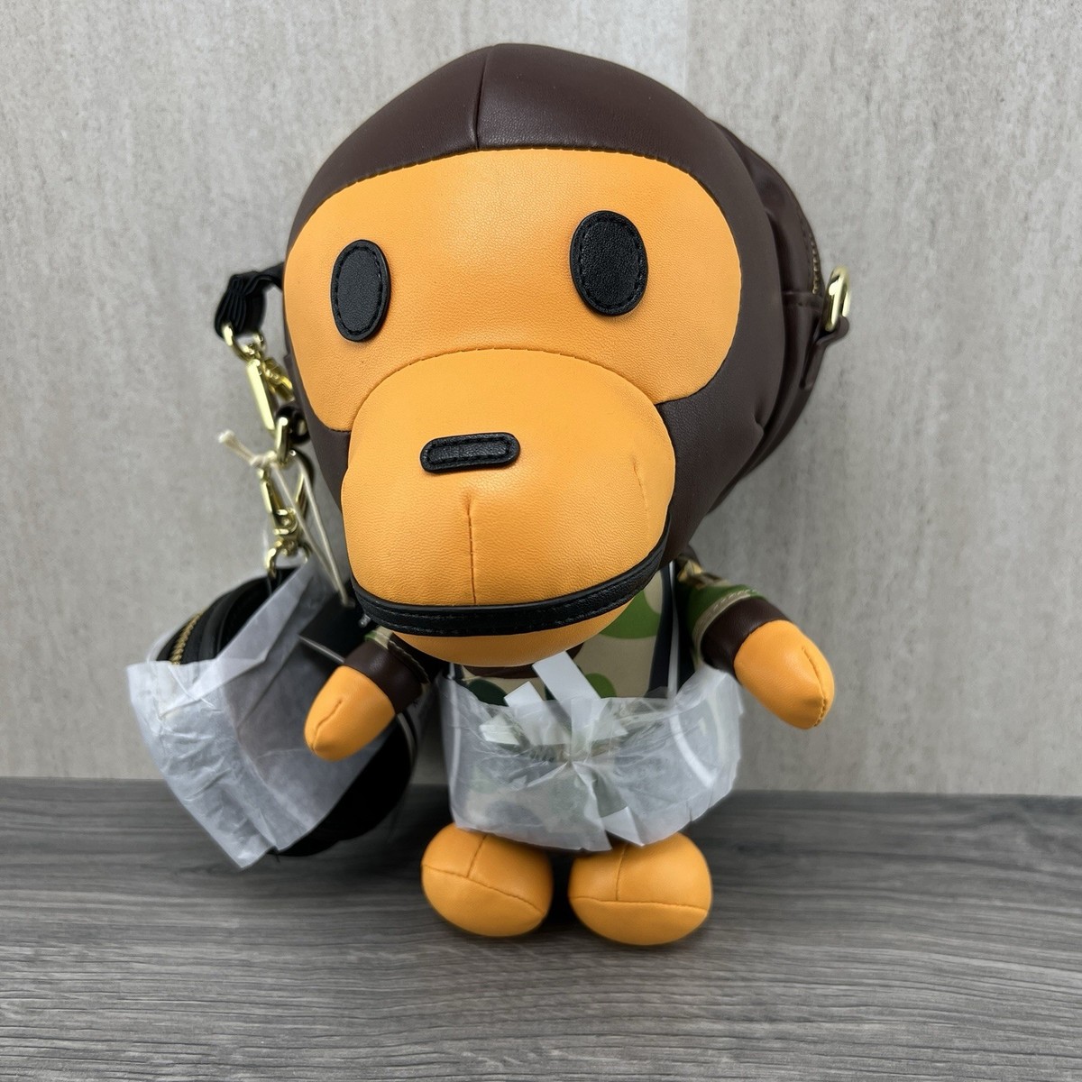 Bape X Adidas Baby Milo Shoulder Bag Brown Green Camo Crossbody