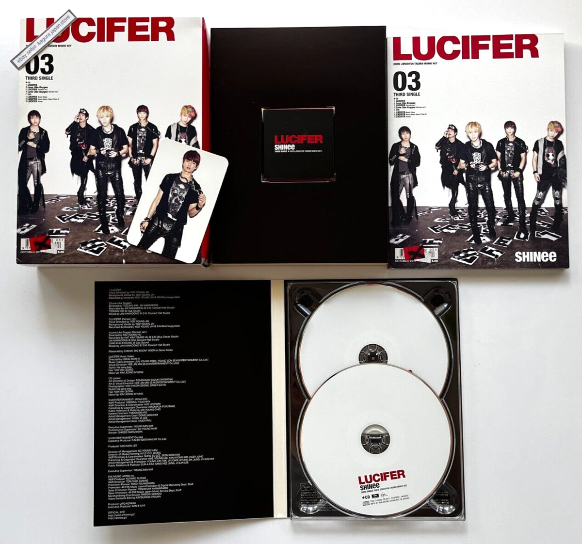SHINee LUCIFER CD + DVD + [MINHO] Photocard + 68P Photo Booklet +