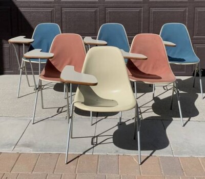 Vintage MCM Herman Miller DSS Eames Side Shell Stacking Chair with