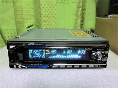 KENWOOD MZ919 1D size CD & MD deck Working Good Used Tested made