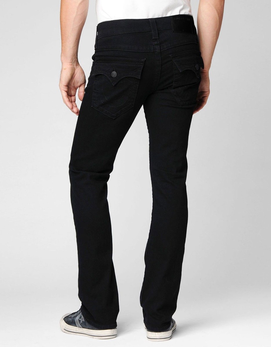 True Religion Jeans Men Ricky w/flap Relaxed Straight Midnight