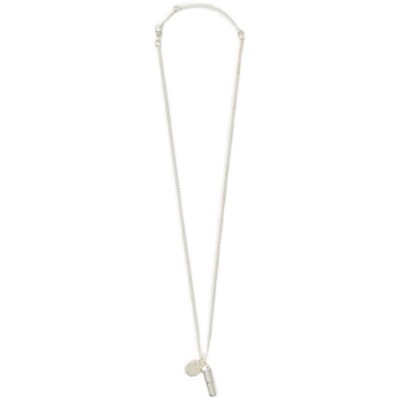 AMBUSH Silver Gold Color Small Scratch Metal Pill Charm Necklace