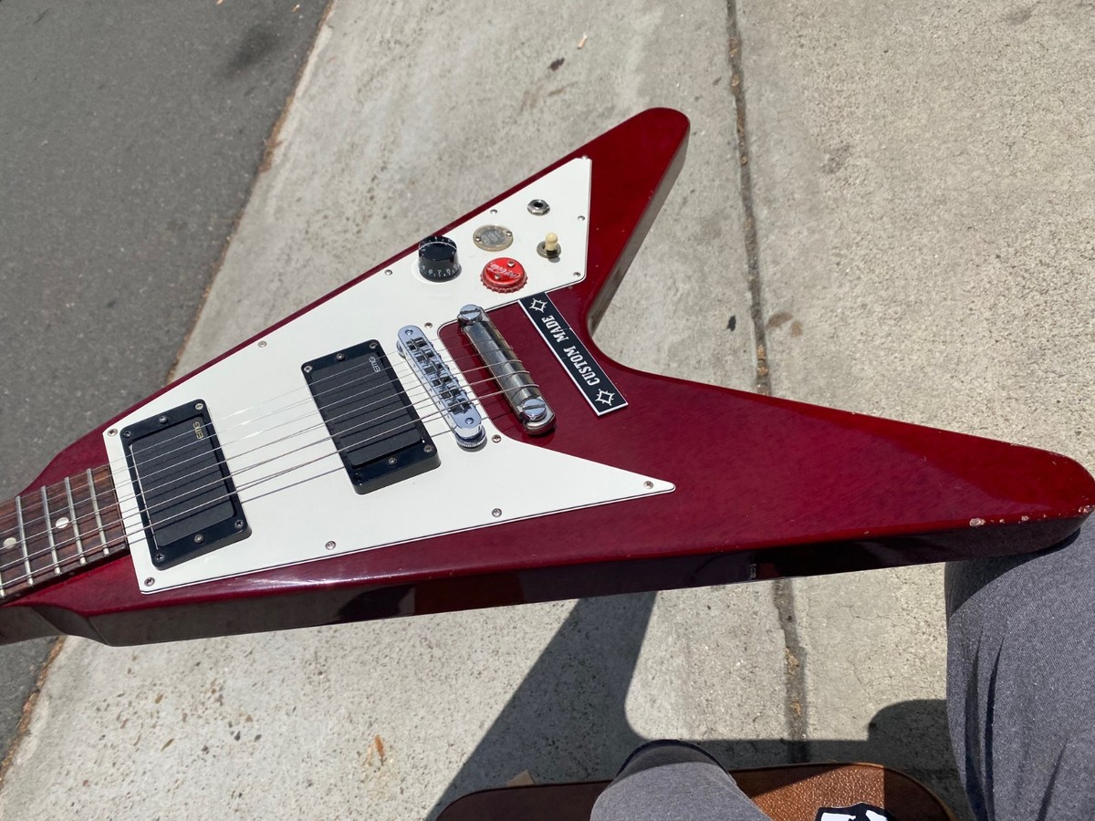 1995 Gibson Flying V Red Custom EMG Zakk Wylde Set up w/ Case 7.2