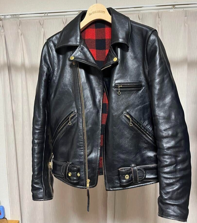 THE REAL McCOY'S BUCO JH-1 Horsehide Double Riders Leather Jacket