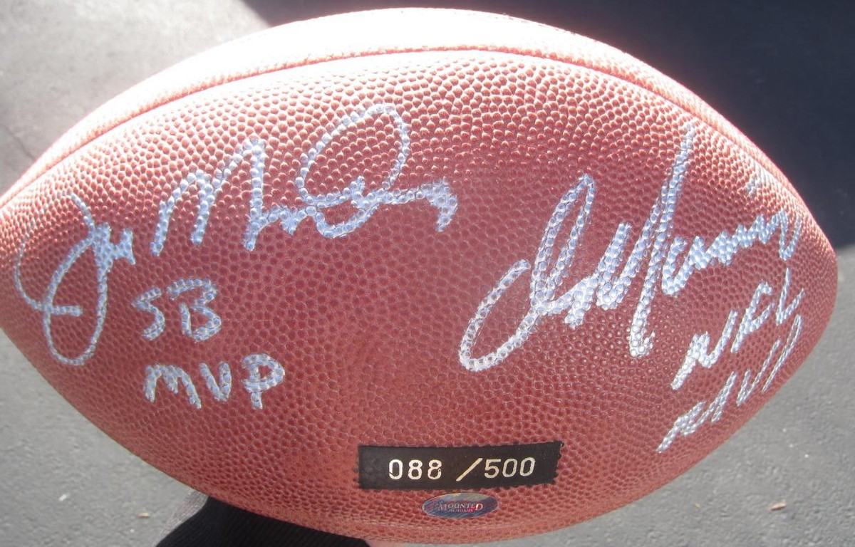 Joe Montana Dan Marino signed Super Bowl XIX 19 Game Football /500