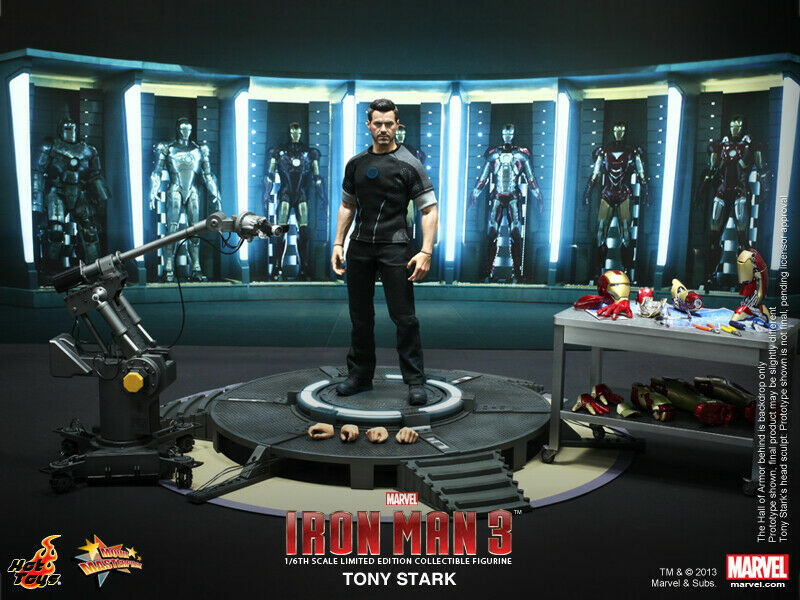 1/6 Hot Toys MMS191 Iron Man 3 Tony Stark Armor Testing Workshop