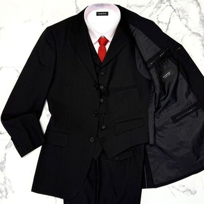 Burberry Black Label 3-Piece Suit Setup 38R Men's Black Used | eBay