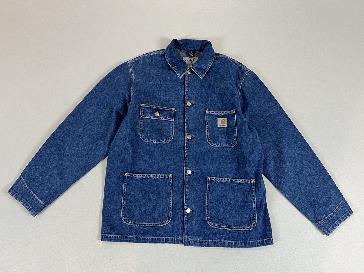 CARHARTT WIP OG CHORE COAT BLUE STONE WASHED L NWT | eBay