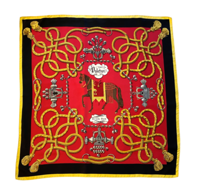 HERMES CARRE 90 CM SQUARE SCARF PALEFROI Francoise de la Perriere