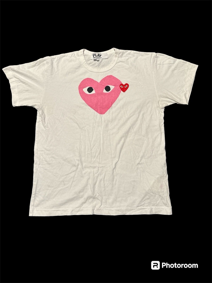 PLAY COMME des GARCONS Pink Heart T-shirt Size XL Cotton AZ-T105