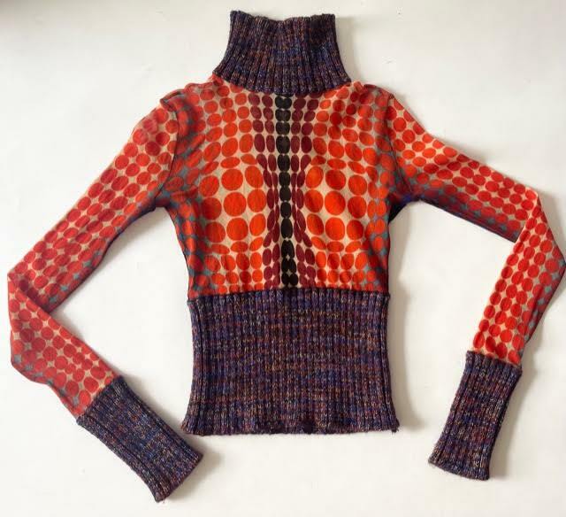 Jean Paul Gaultier cyber spots XS JPG top Maille knit sweater