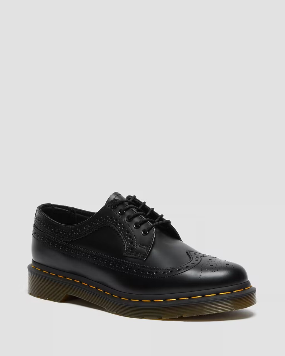 Dr Martens 3989 Smooth Leather Brogue Shoes Black | eBay