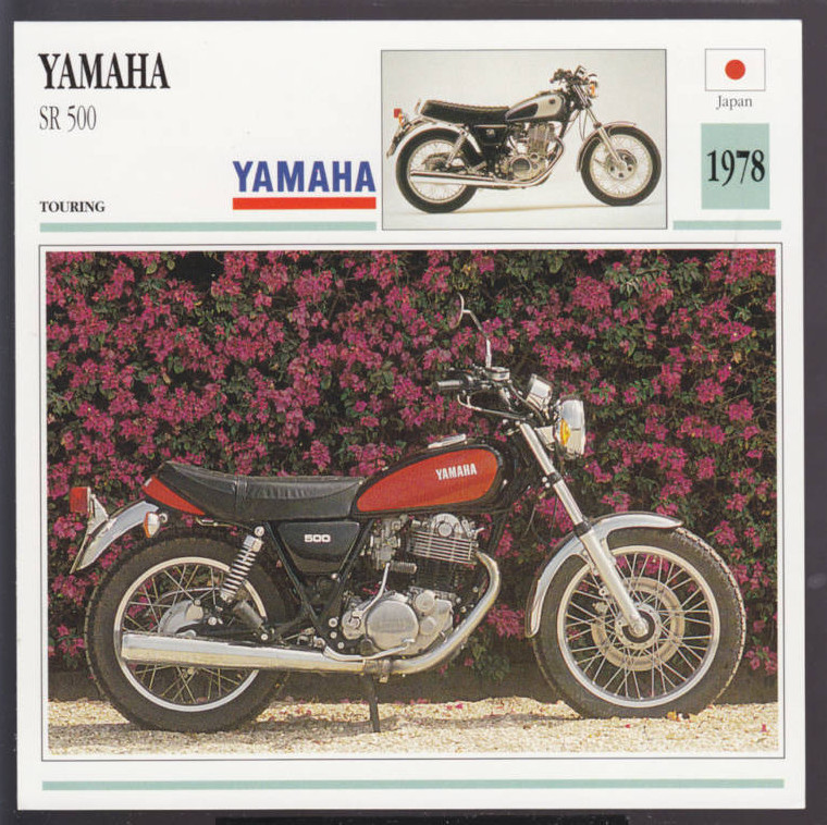 1978 Yamaha SR 500cc (499cc) Japan Bike Motorcycle Photo Spec Info