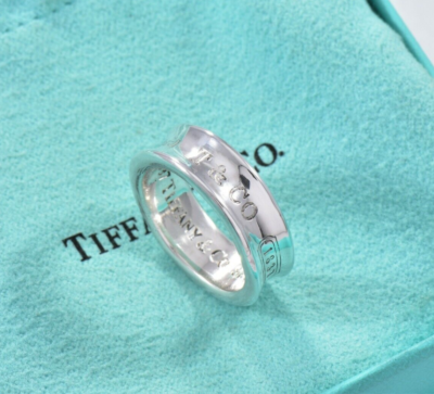 Vintage 1997 Tiffany & Co Silver 1837 Medium Ring Band Size 5.5 in