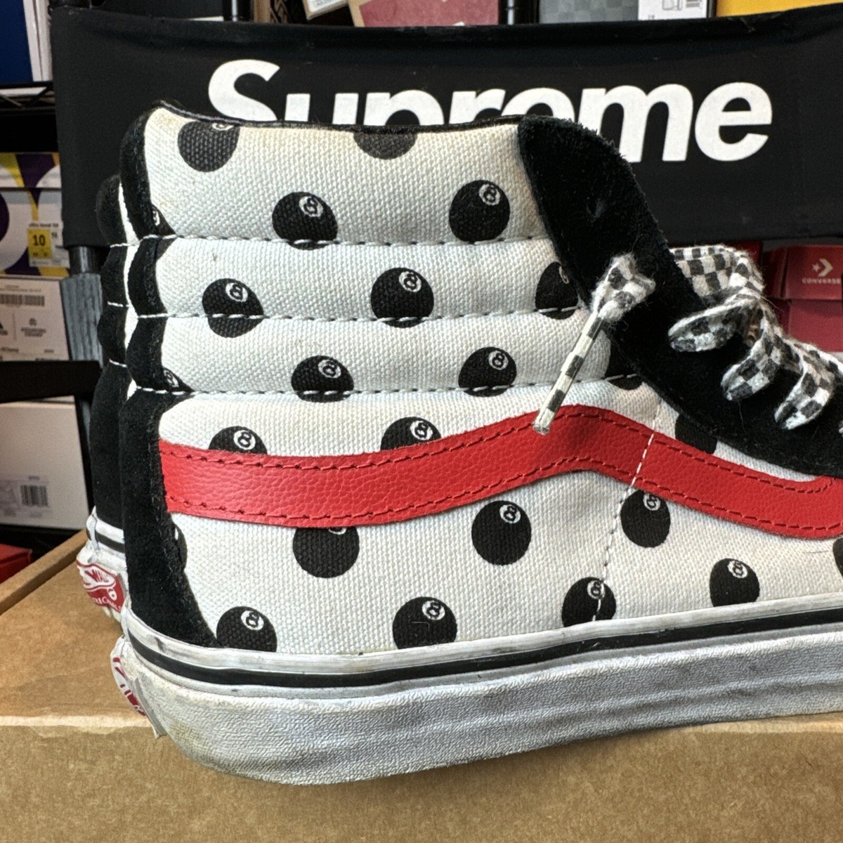 Vans X Stussy High 8 Ball Size 9 | eBay