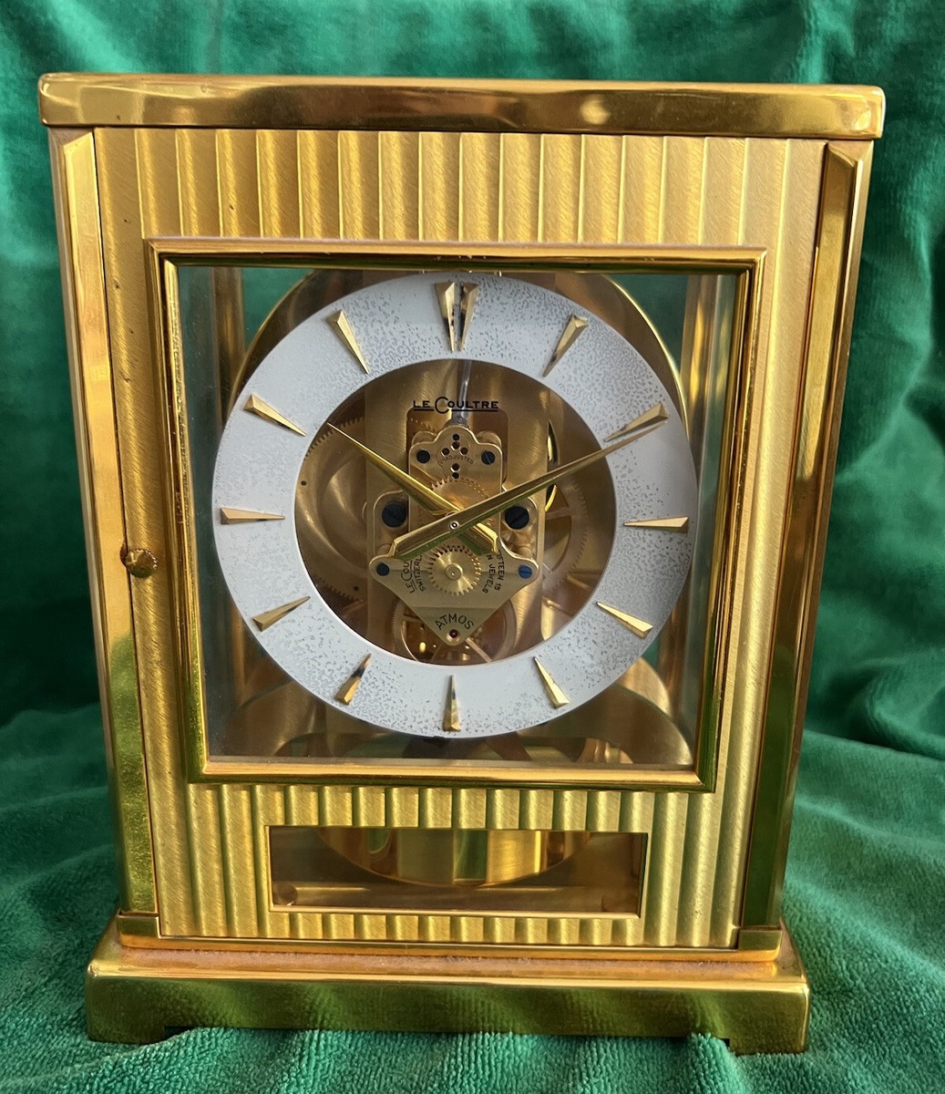 Mid 1950's Jaeger LeCoultre Atmos Tuxedo 522 Clock- Working! Video