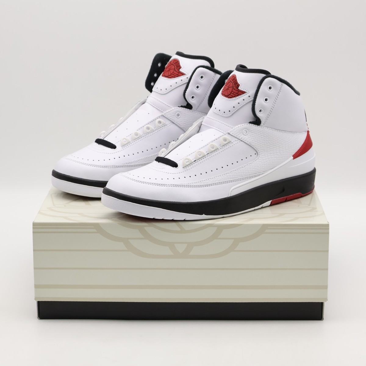 DX2454-106 Nike Air Jordan 2 OG Chicago White Varcity Red Black
