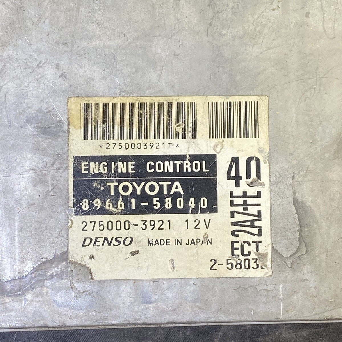 89661-58040 Toyota Computer Engine Control 8966158040 Genuine OEM