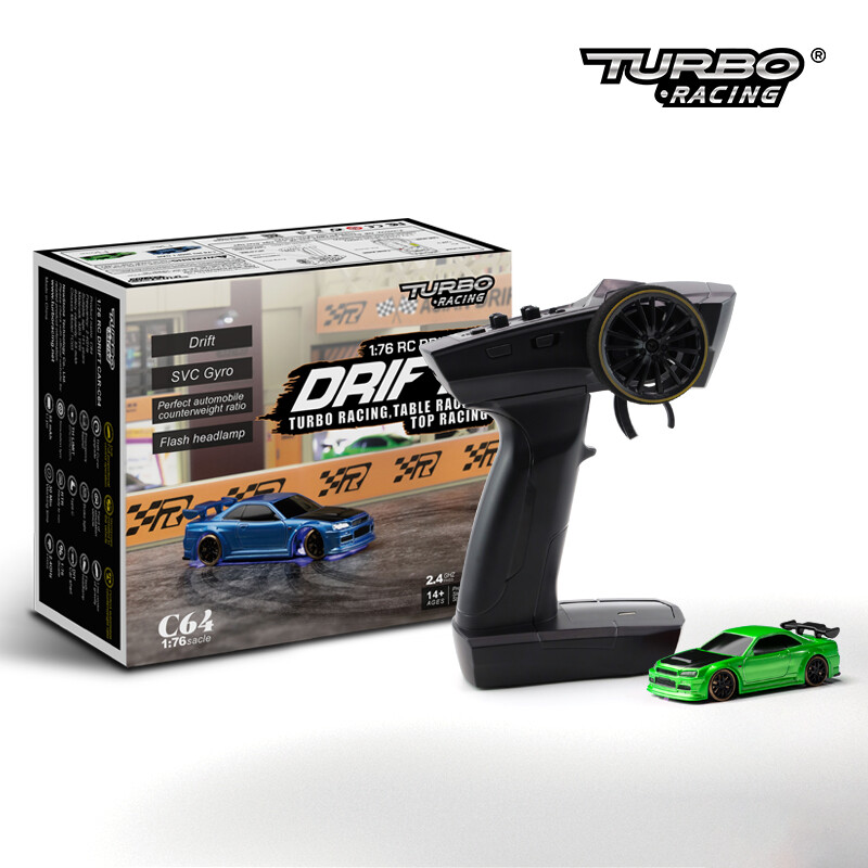 Turbo Racing 1:76 C64 Drift Racing Car Mini Remote Control RTR