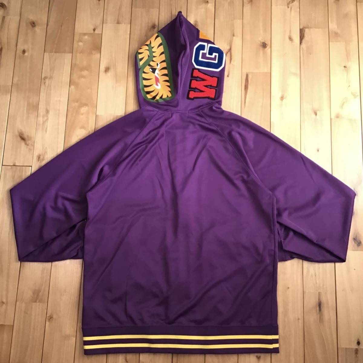 2XL BAPE Jersey shark full zip hoodie Purple A Bathing Ape Size
